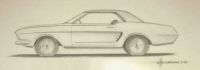 Gale-Halderman-primer-boceto-de-Mustang